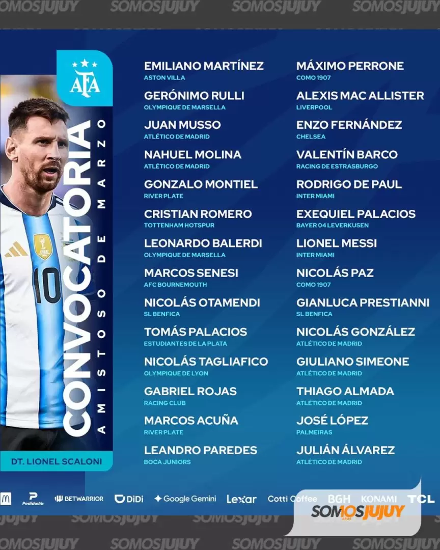 convocados argentina último amistoso