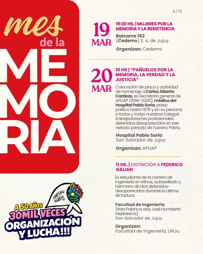 Actividades del 19 y 20 de marzo