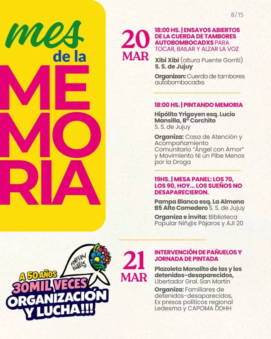 Actividades del 20 y 21 de marzo