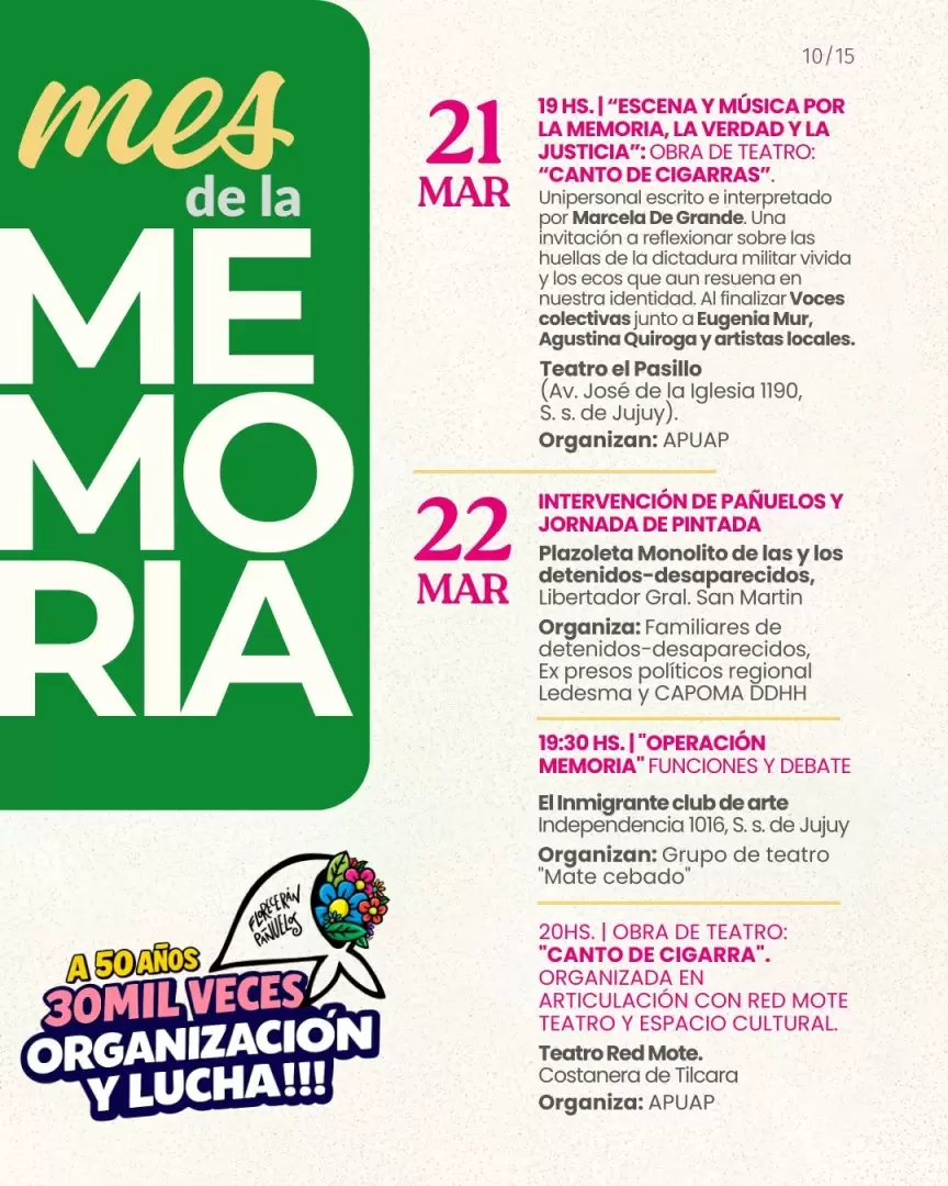 Actividades del 21 y 22 de marzo