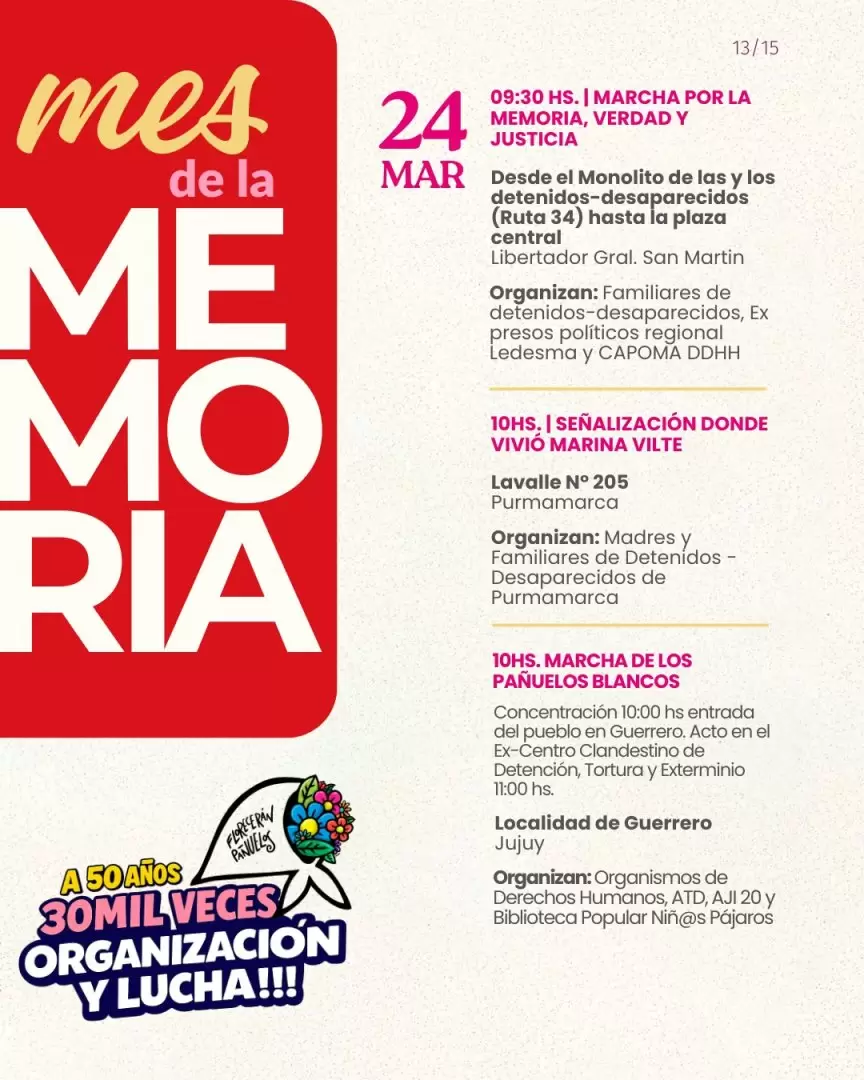 actividades del 24 de marzo