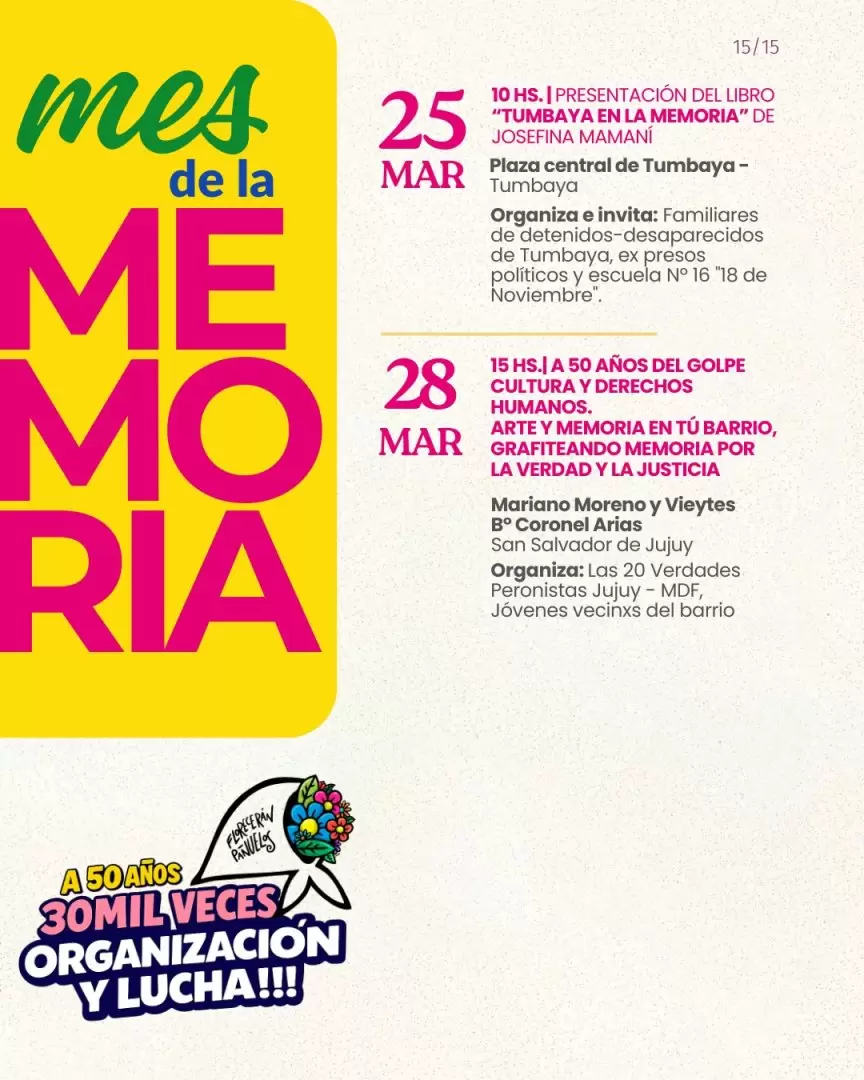actividades del 25 y 28 de marzo