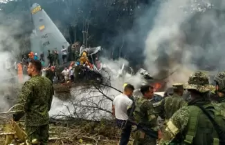 Avi�n de la Fuerza A�rea colombiana se estrell� con 120 pasajeros a bordo