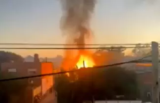 Incendio en dep�sito de garrafas