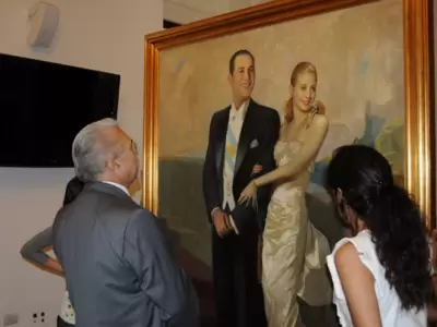 El Gobierno retir� un cuadro de Per�n y Evita de Casa Rosada y eval�a poner uno de Messi