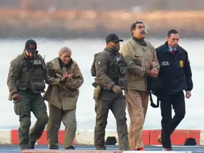 Nicol�s Maduro y su esposa siendo trasladados en Nueva York