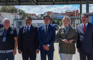 Inauguraci�n de la remodelaci�n y modernizaci�n tecnol�gica del puente internacional de La Quiaca