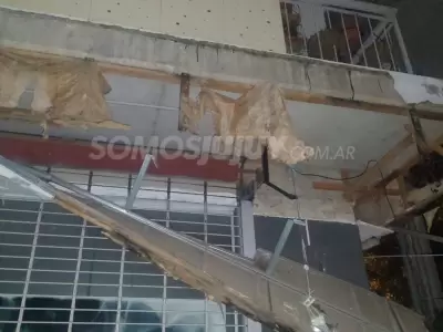 Ca�da de Mamposter�a en el edificio Procrear Jujuy