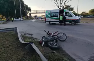derrape de moto en Rio Blanco