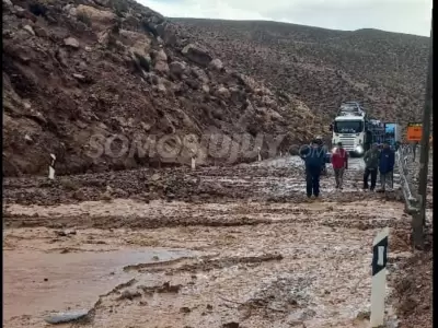 Deslizamiento de tierra en Ruta Nacional 52