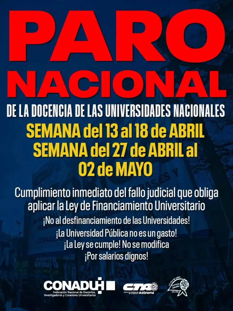 paro nacional universitario