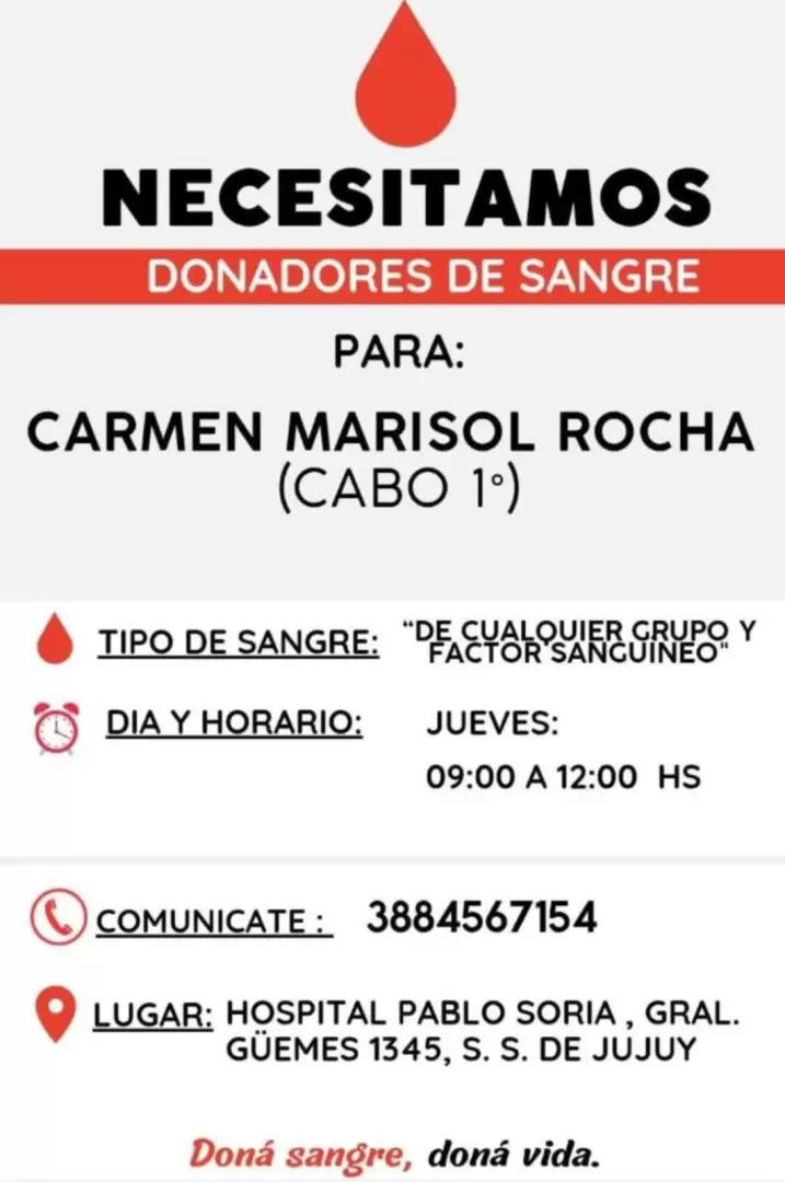 Pedido de dadores de sangre