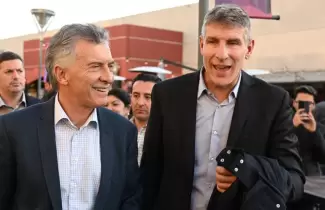 Mart�n Palermo y Mauricio Macri