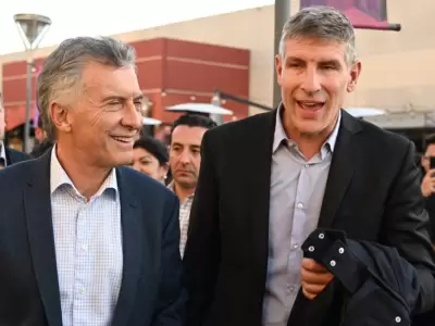 Mart�n Palermo y Mauricio Macri