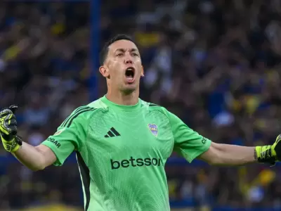 Agust�n Marchesin sufri� la rotura de ligamentos cruzados en el partido ante Barcelona de Ecuador por Copa Libertadores
