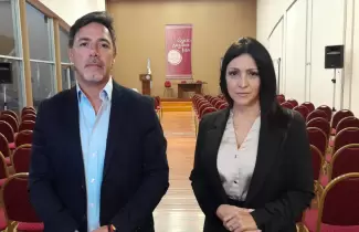 Daniel Lemir y Raquel Lezana, candidatos de la Lista 2 "Celeste y Blanca"