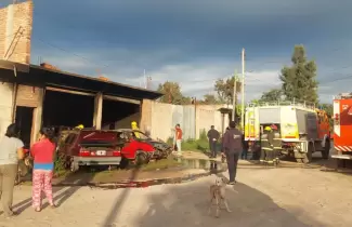 incendio en un taller monterrico