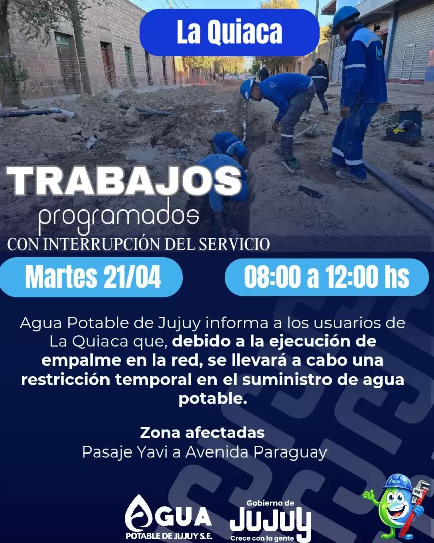 corte de agua 21 de abril