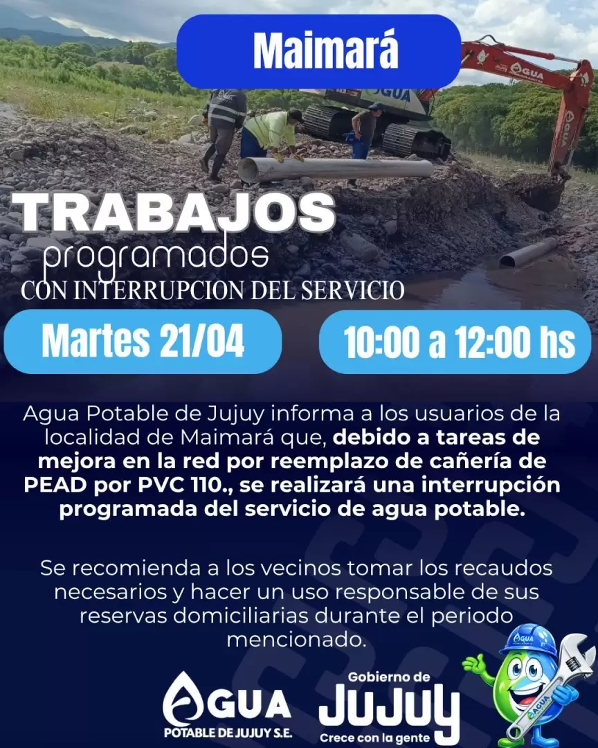 corte de agua 21 de abril maimará