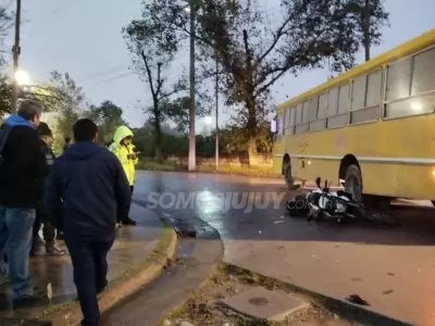 siniestro vial en avenida Hip�lito Yrigoyen