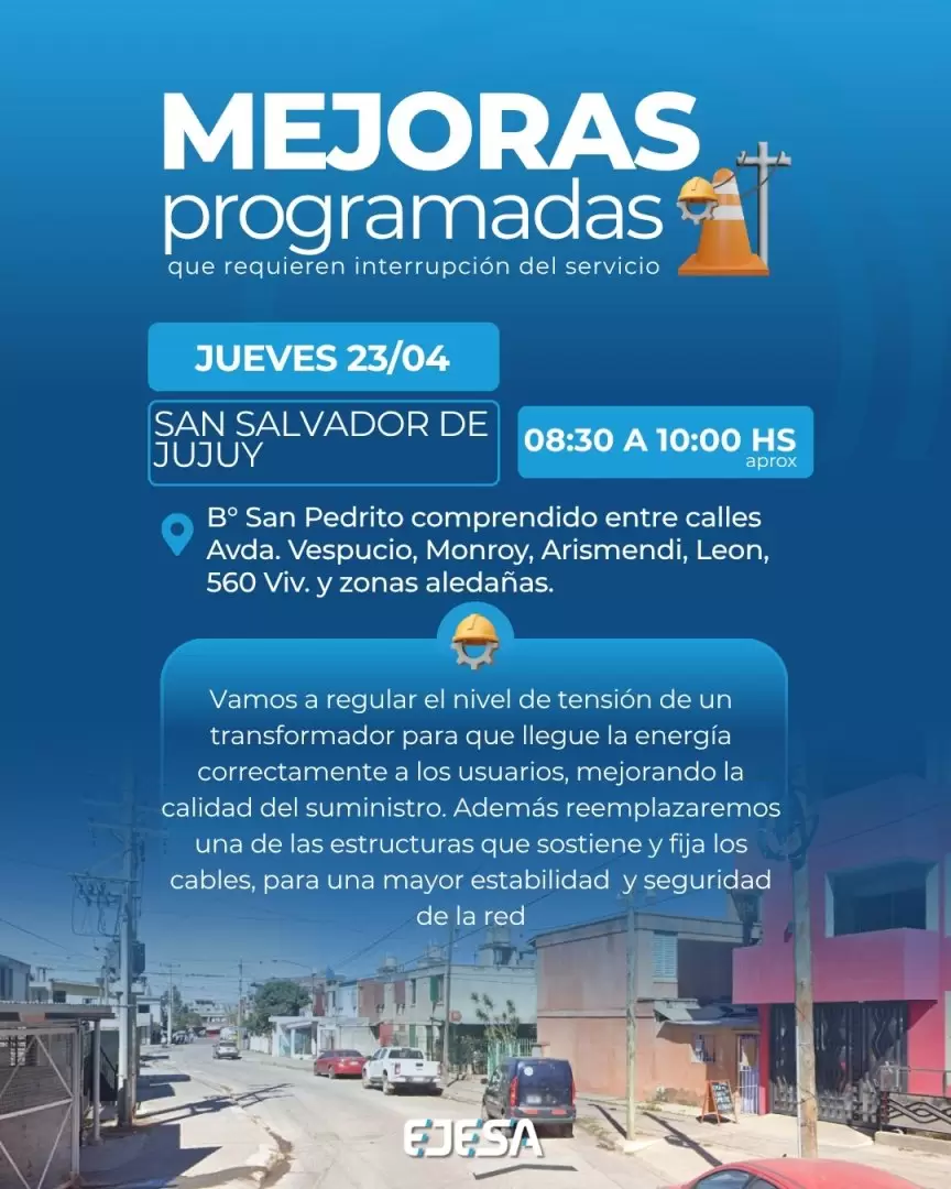 Mejoras programadas de EJESA