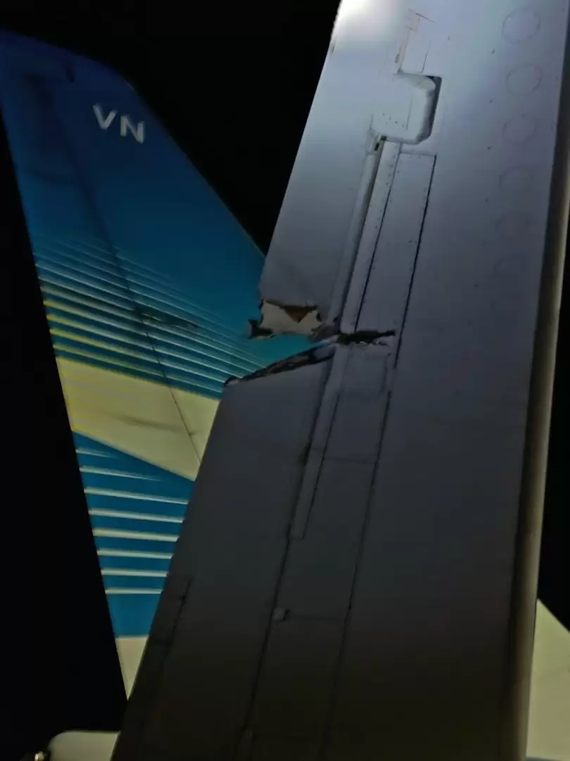 Daño en la aeronave de Aerolíneas