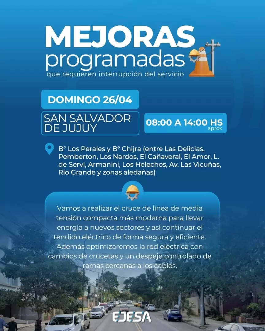 Mejoras programadas Ejesa