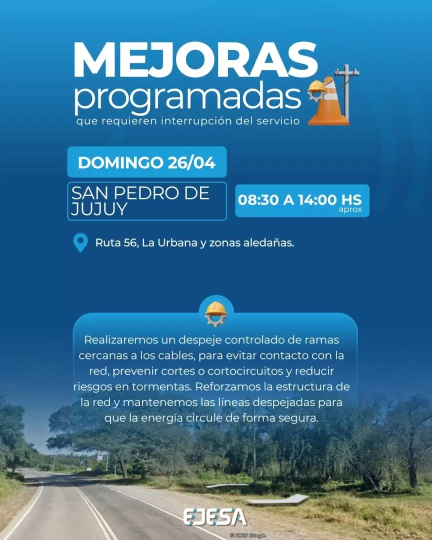 Mejoras programadas de Ejesa
