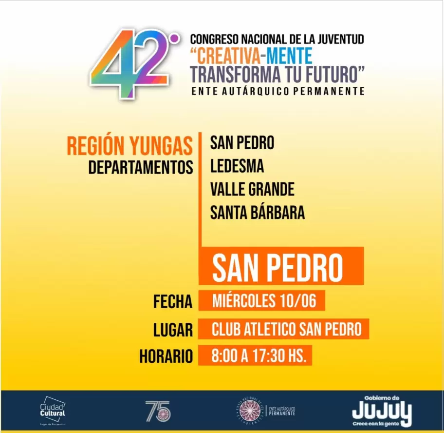 congreso de la juventud 2026 región yungas