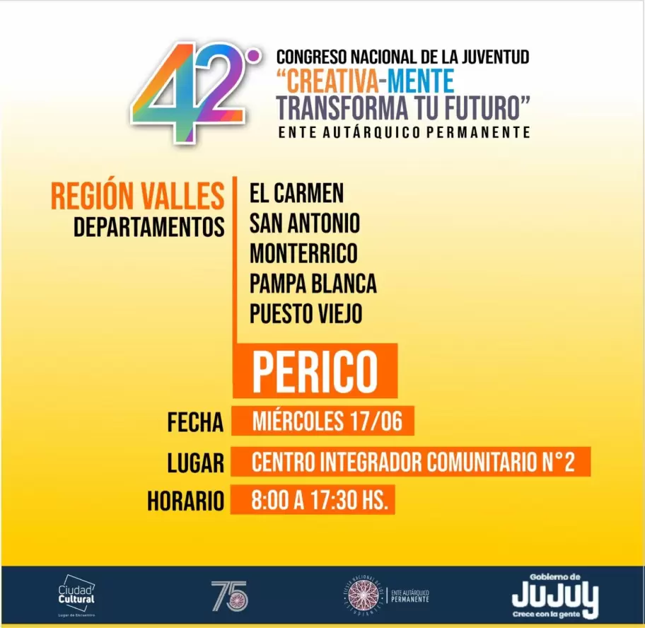 congreso de la juventud 2026 región valles