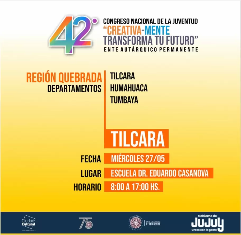 congreso de la juventud 2026 región quebrada