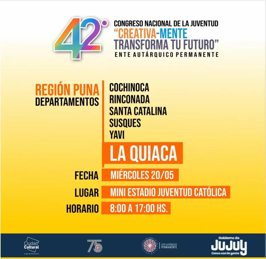 congreso de la juventud 2026 región puna