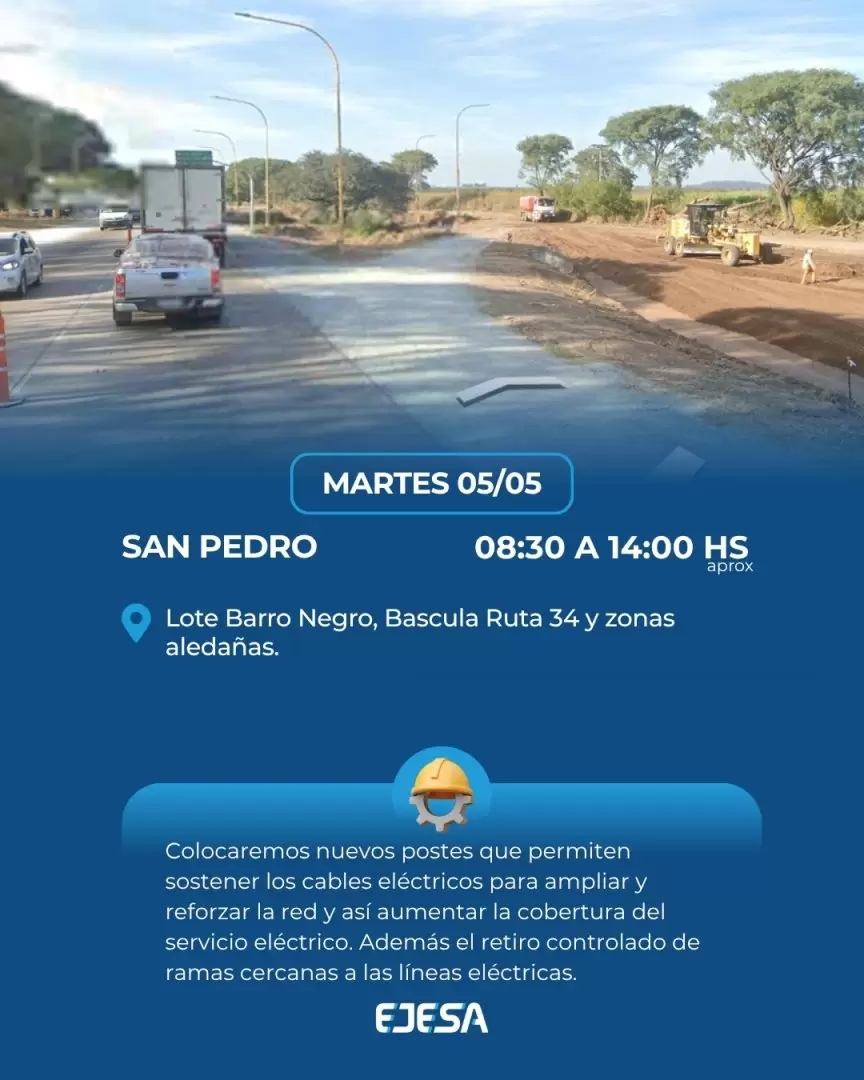 Tareas programadas en San Pedro