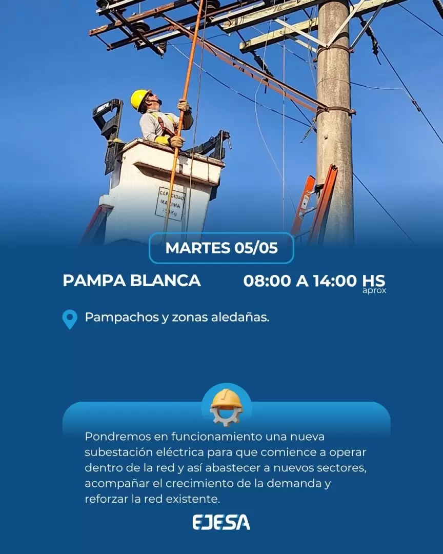 Tareas programadas en Pampa Blanca