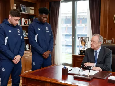 Valverde y Tchuameni pidieron disculpas a sus compa�eros, autoridades y a la afici�n del Real Madrid