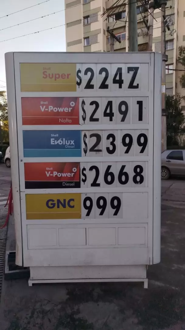 Precios Shell - Lunes 4 de mayo