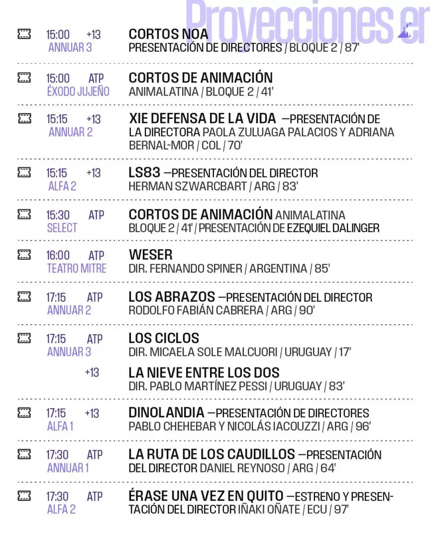 Programaci�n del viernes 15 de mayo