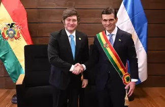 Javier Milei con Rodrigo Paz