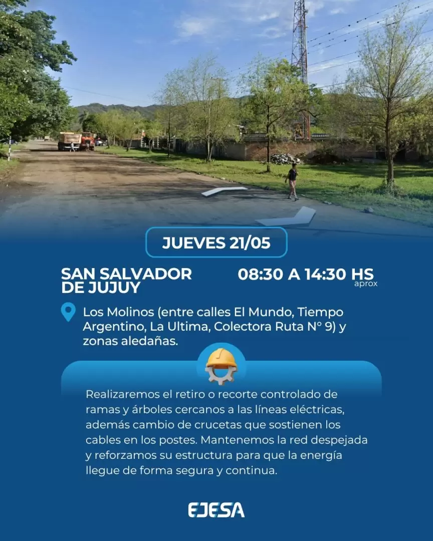 tareas programadas en San Salvador de Jujuy