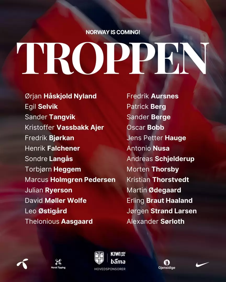 Lista de convocados de Noruega para el Mundial 2026
