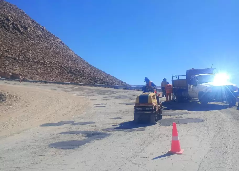 Con fondos provinciales, se reparan las rutas nacionales