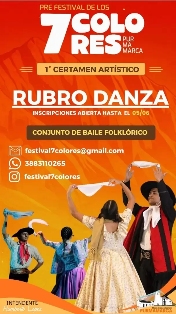 inscripciones certamen artistico prefestival de los siete colores