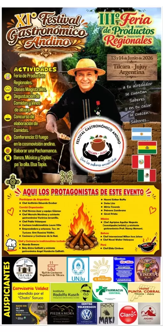 Tilcara será sede del XI Festival Gastronómico Andino y la III Feria de Productos Regionales