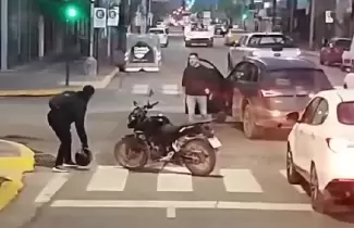 pelea de transito viral