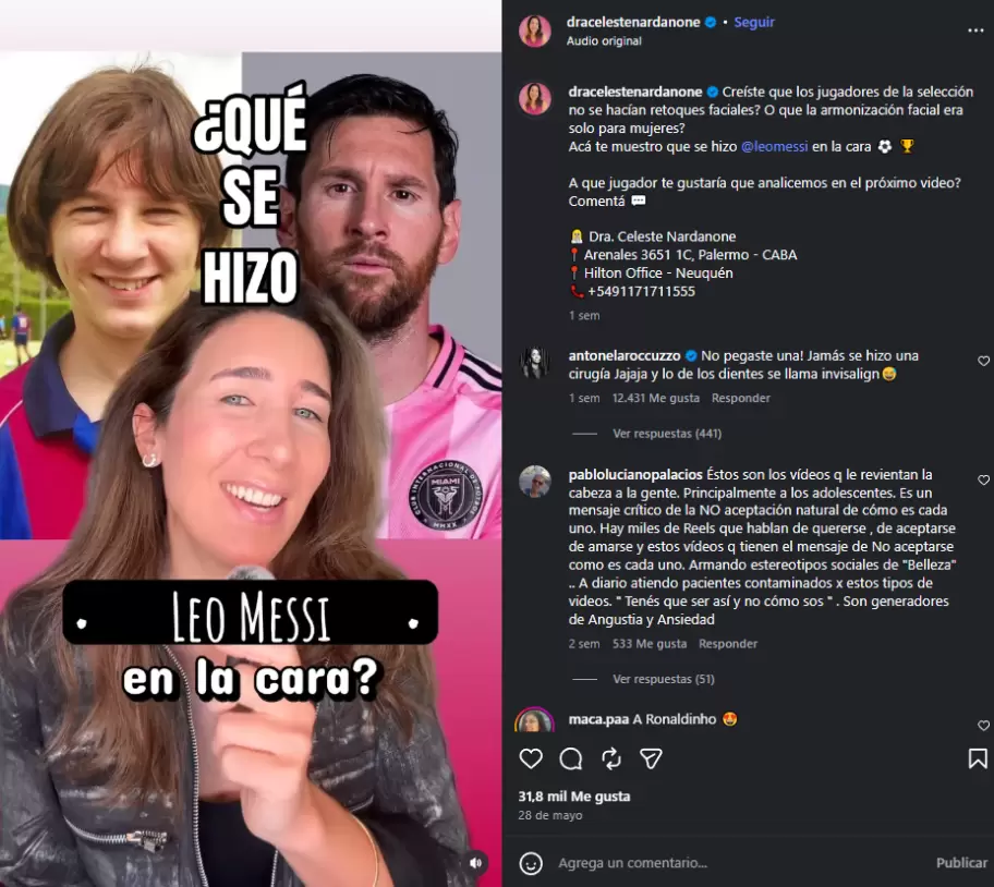 screen antonela messi