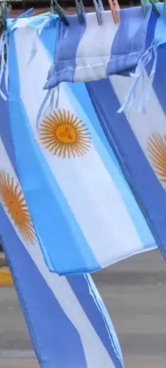 banderas de la selecci�n Argentina