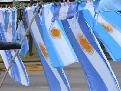 banderas de la selecci�n Argentina