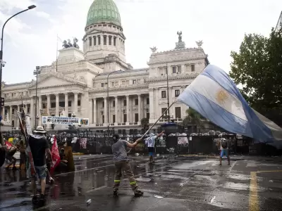 Protestas en el Congreso contra la reforma laboral
