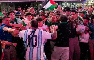 incidentes entre hinchas de Argentina y Argelia antes del partido por el Mundial