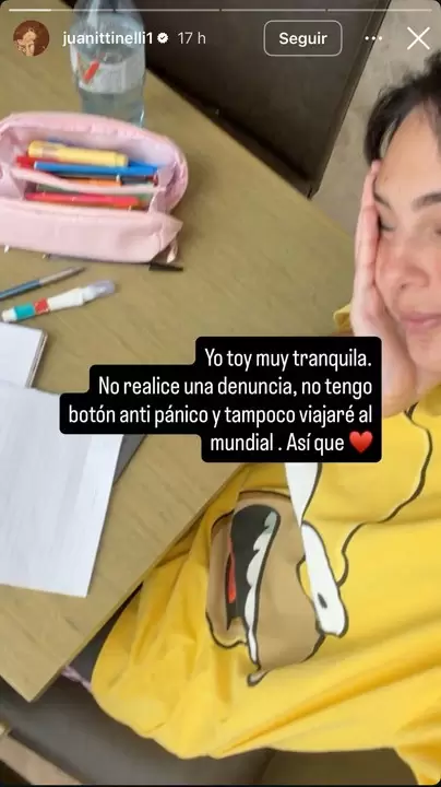 Juanita Tinelli realiz� una publicaci�n en redes sociales para desmentir rumores